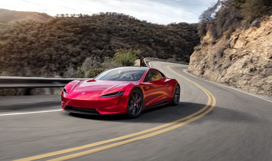 Performance car front quarter view